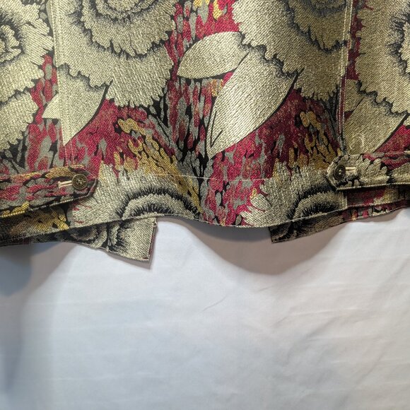 Vintage CHICO"S Design Tapestry Jacket 90s Silk Print US Size 8 - Picture 7 of 12
